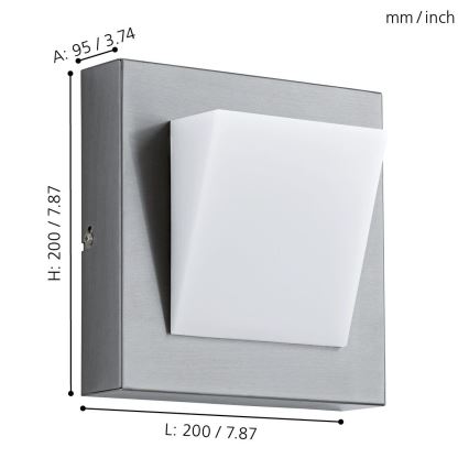 Eglo 94114 - LED Spoljno osvetljenje GALARY 1 1xLED/3,7W/230V IP44