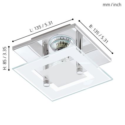 Eglo - LED plafonjera 1xGU10-LED/3W/230V
