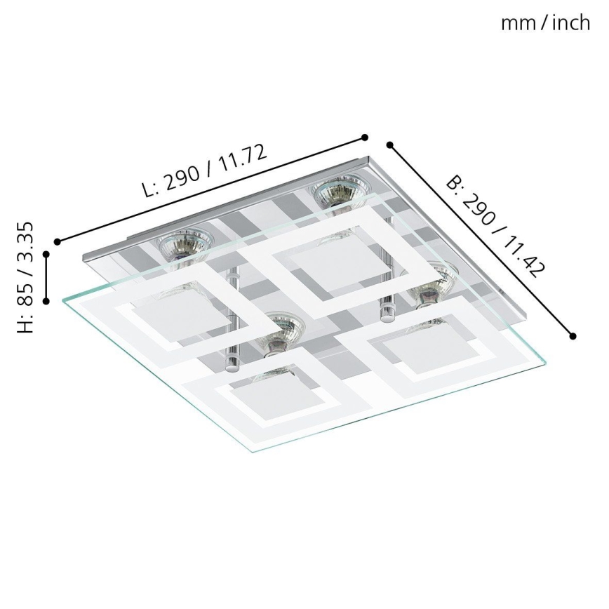 Eglo - LED plafonjera 4xGU10-LED/3W/230V