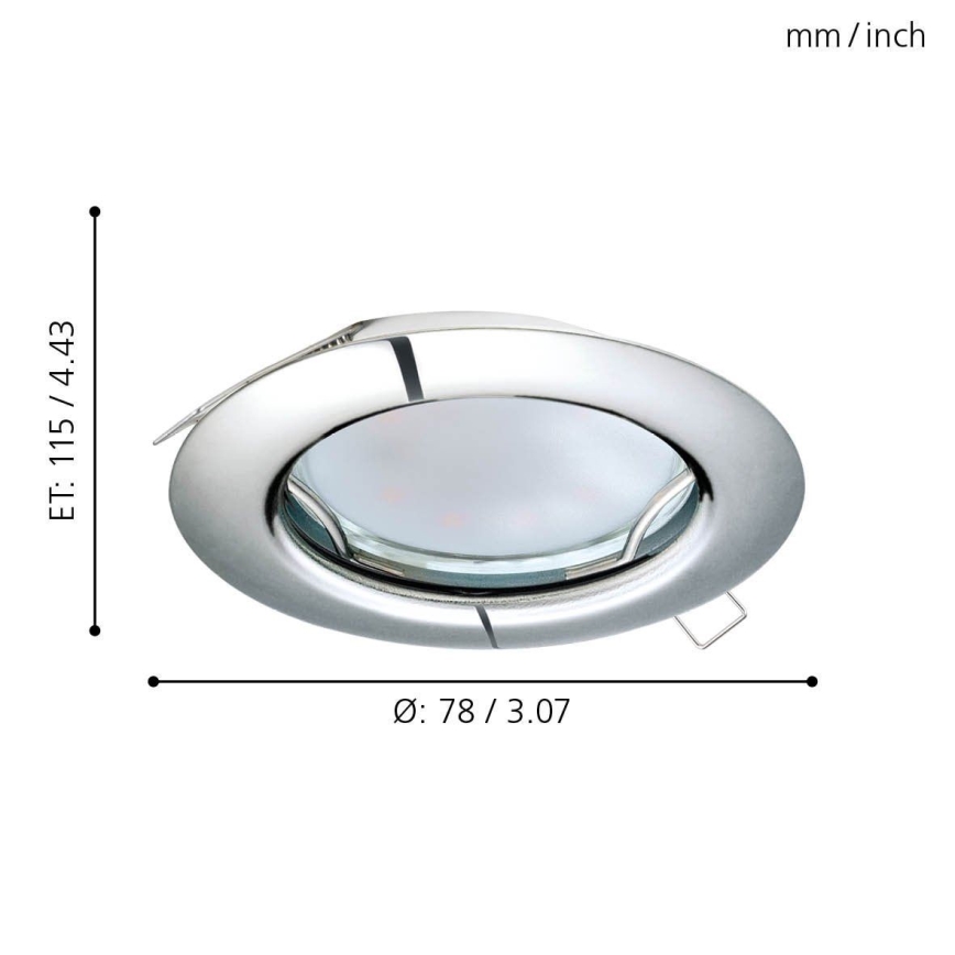 Eglo - Set 3x LED Ugradna lampa PENETO 3xGU10-LED/3W/230V