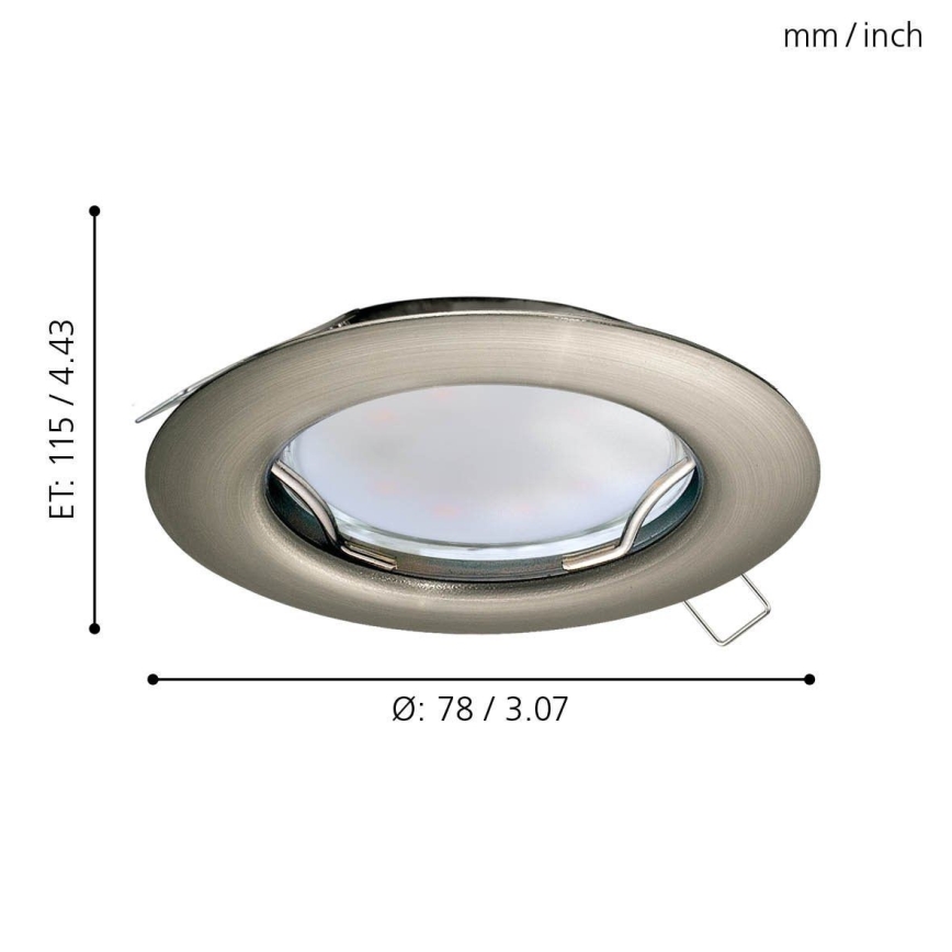 Eglo - Komplet 3x LED ugradna svetla PENETO 3xGU10-LED/3W/230V