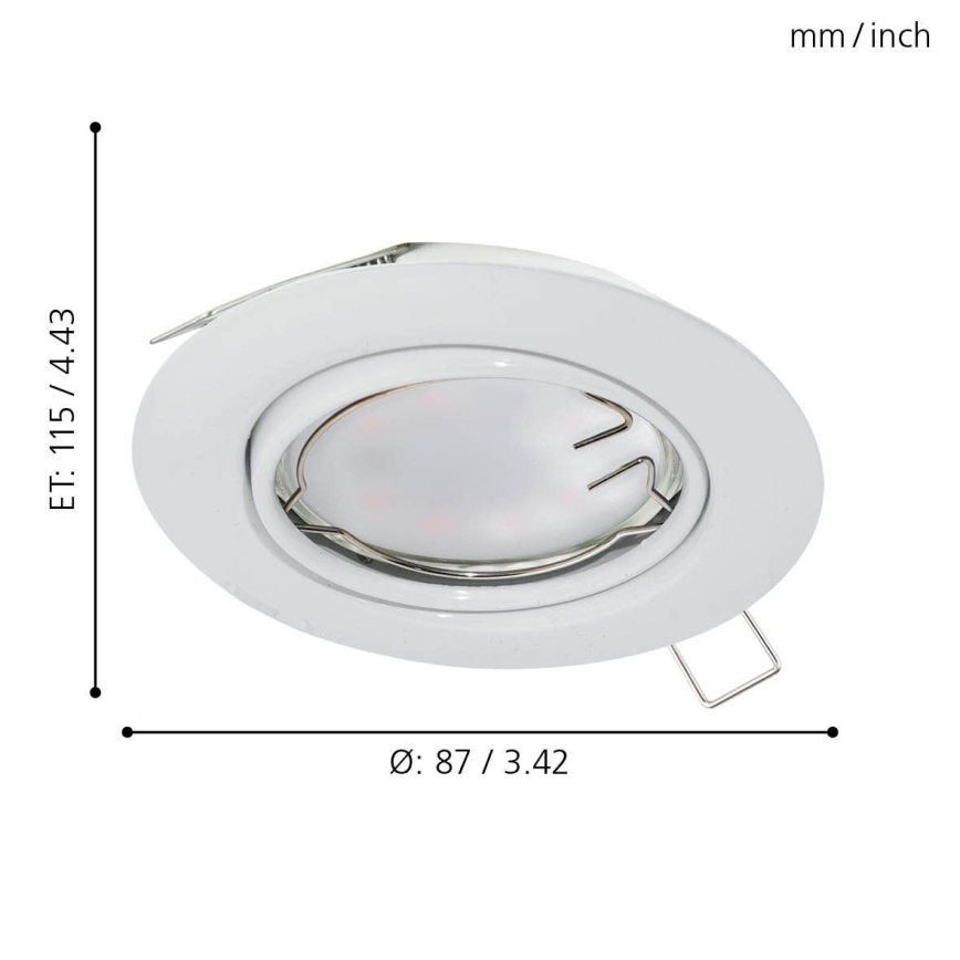 Eglo - LED Ugradna lampa 1xGU10-LED/5W/230V
