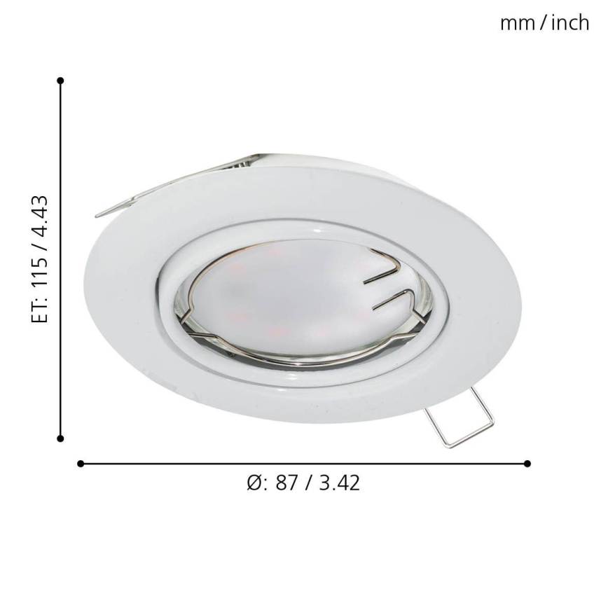 Eglo - Set 3x LED Ugradna lampa PENETO 3xGU10-LED/5W/230V