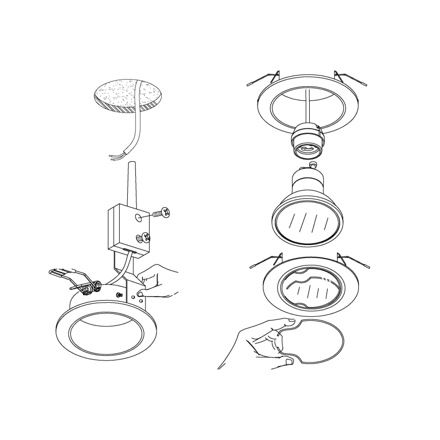 Eglo - Set 3x LED Ugradna lampa PENETO 3xGU10-LED/5W/230V