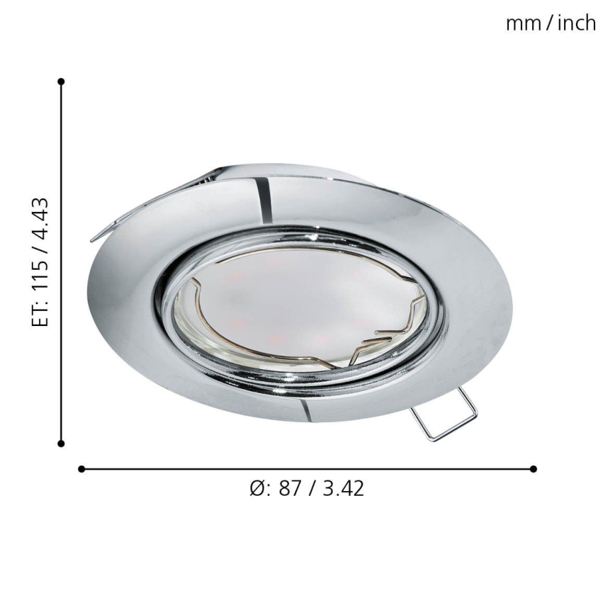 Eglo - Set 3x LED Ugradna lampa PENETO 3xGU10-LED/5W/230V