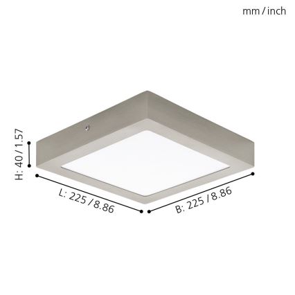 Eglo 94526 - LED Plafonjera FUEVA 1 LED/16,5W/230V