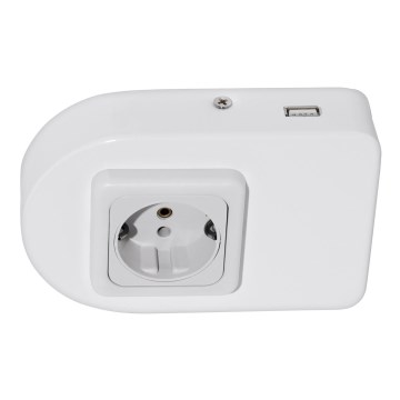 Eglo 94663 - Utičnica za ugradnju ispod kuhinjske jedinice SCHUKO sa USB-om TAXANO