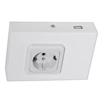 Eglo 94665 - Utičnica za ugradnju ispod kuhinjske jedinice SCHUKO sa USB-om TAXANO