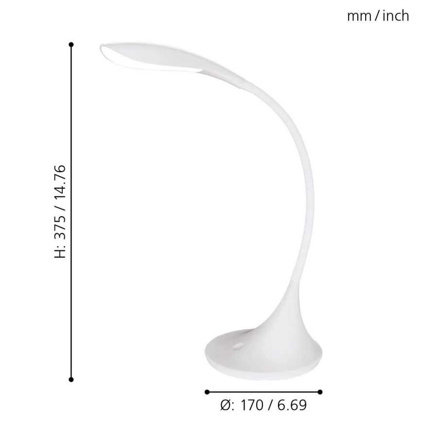 Eglo - LED stona lampa za prigušivanje 1xLED/4,5W/230V bela