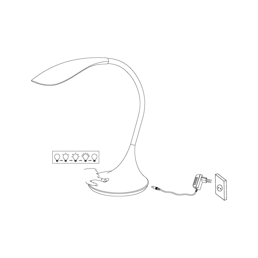Eglo - LED stona lampa za prigušivanje 1xLED/4,5W/230V bela
