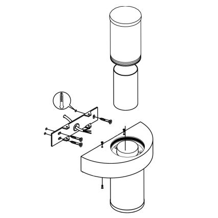 Eglo - Spoljašnja zidna lampa 2xLED/3,7W/230V IP44