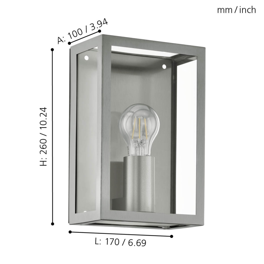 Eglo - Spoljašnja lampa 1xE27/60W/230V IP44