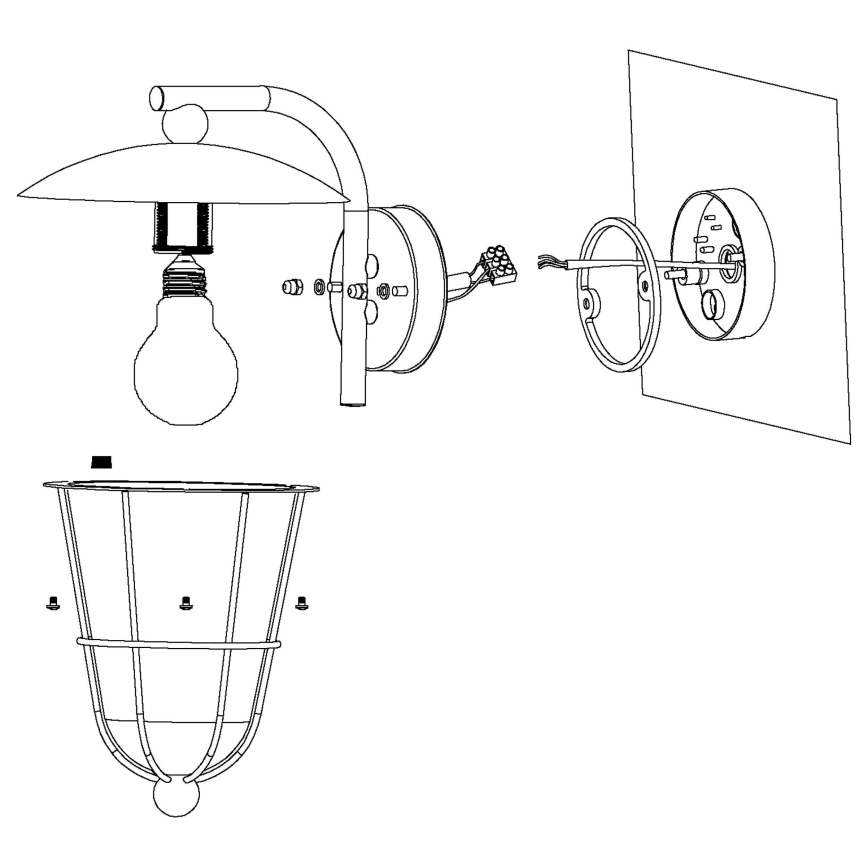 Eglo - LED Spoljna lampa 1xE27/8,5W/230V IP44