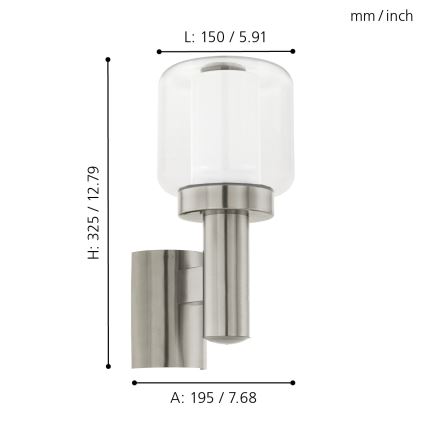 Eglo - Spoljašnja zidna lampa 1xE27/40W IP44