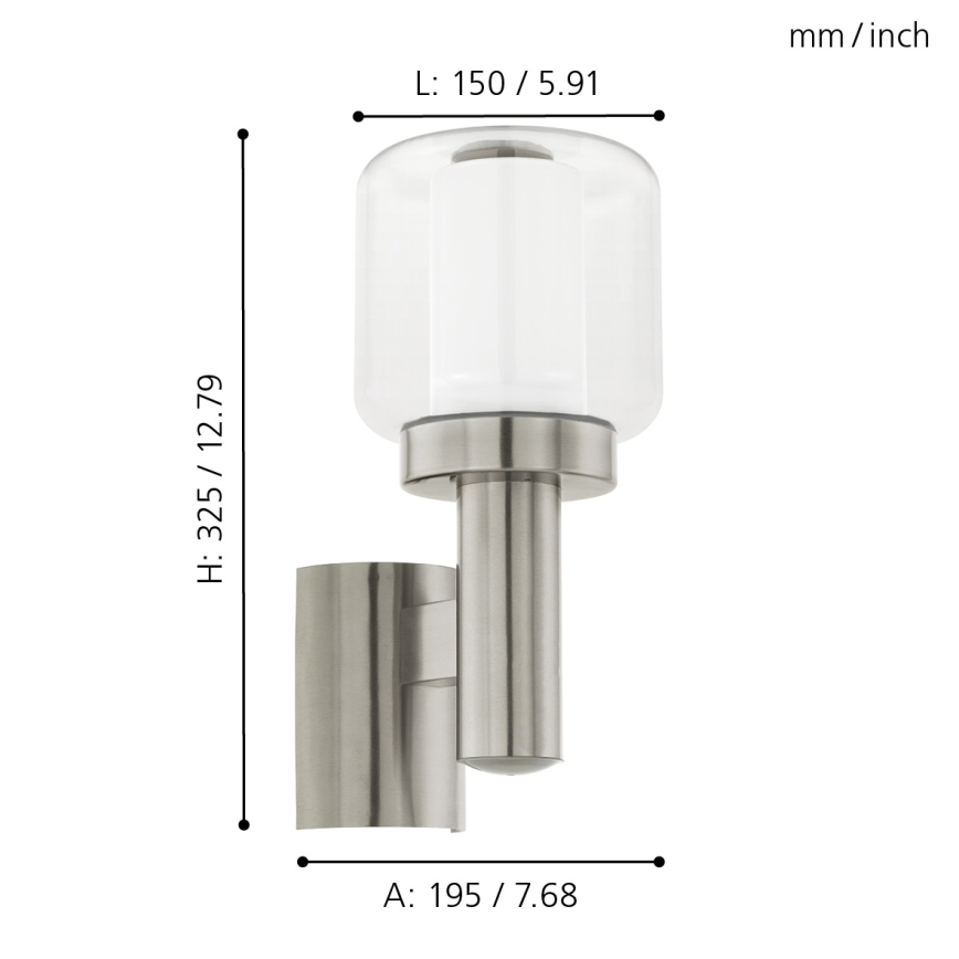 Eglo - Spoljašnja zidna lampa 1xE27/40W IP44