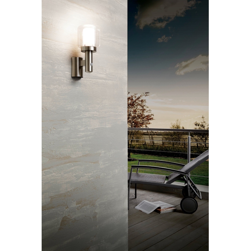 Eglo - Spoljašnje zidno svetlo sa senzorom 1xE27/40W IP44