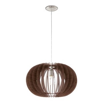 Eglo 95025 - Luster na sajli STELLATO 3xE27/40W/230V braon