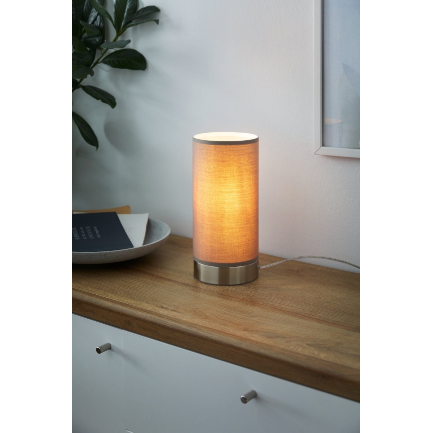 Eglo - Prigušiva stona lampa 1xE27/40W/230V taupe