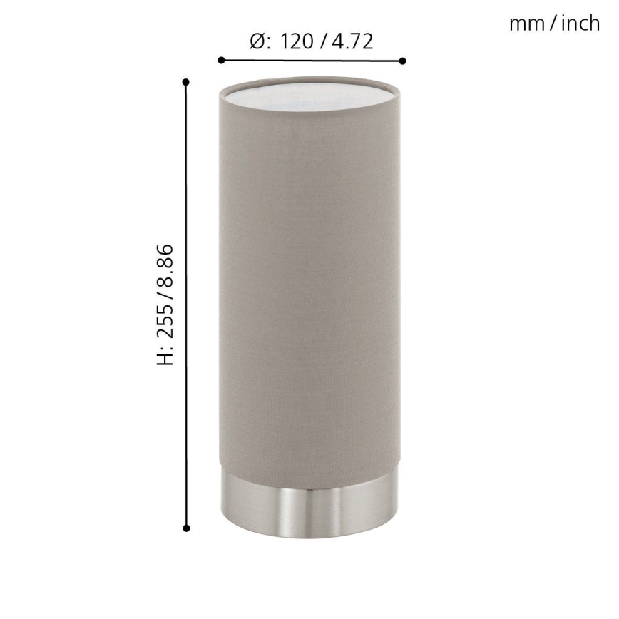 Eglo - Prigušiva stona lampa 1xE27/40W/230V taupe