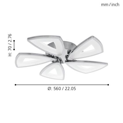 Eglo - LED plafonjera 5xLED/6W/230V