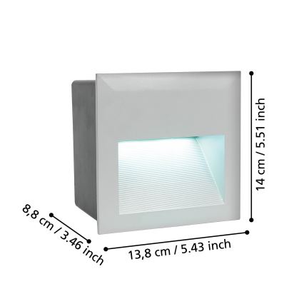 Eglo - LED Vanjska orientacijska svjetiljka 1xLED/3,7W/230V IP65