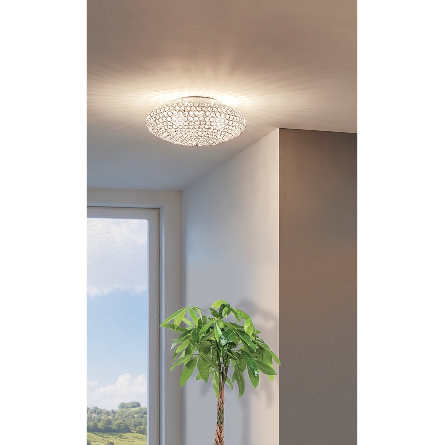 Eglo - Kristalna plafonjera 2xE27/60W/230V