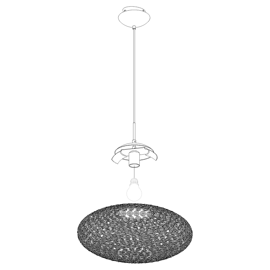 Eglo - Kristalni luster 1xE27/60W/230V