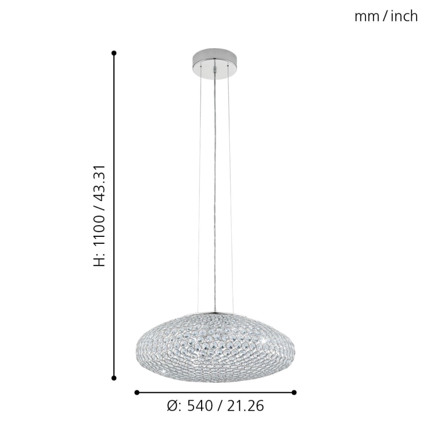 Eglo - Luster na sajli 3xE27/60W/230V