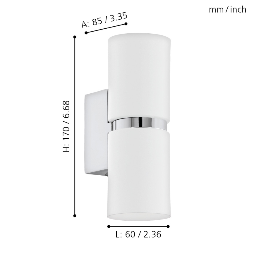 Eglo - LED zidna lampa 2xGU10-LED/4W/230V
