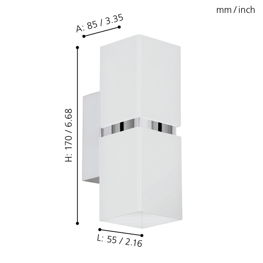 Eglo - LED zidna lampa 2xGU10-LED/4W/230V