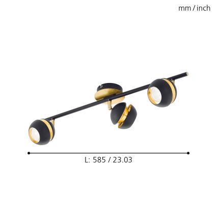 Eglo - LED Reflektorska lampa 3xGU10-LED/4W/230V