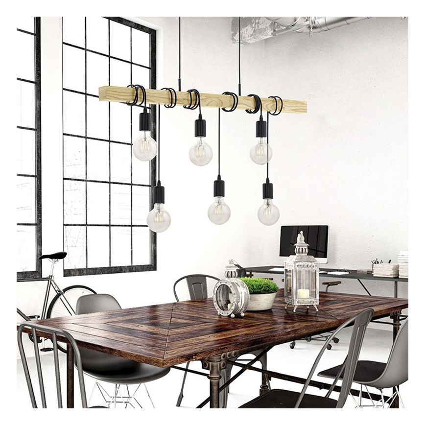 Eglo - Viseća lampa TOWNSHEND 6xE27/60W/230V