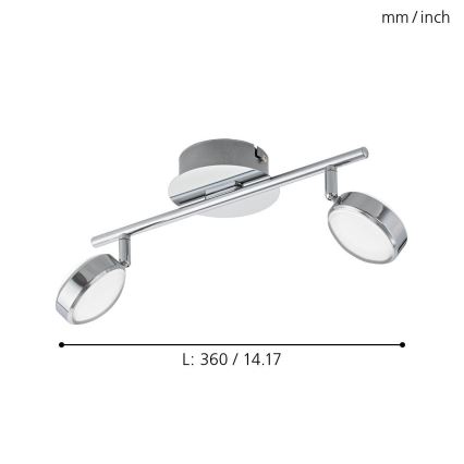 Eglo 95629 - LED Reflektorska lampa SALTO 2xLED/5,4W/230V