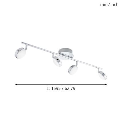 Eglo - LED Reflektorska lampa 4xLED/5,4W/230V