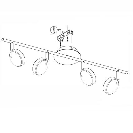 Eglo - LED Reflektorska lampa 4xLED/5,4W/230V