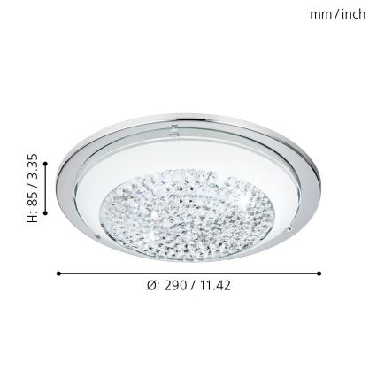 Eglo - LED Kristalna uvučena plafonjera ACOLLA LED/8,2W/230V