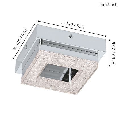 Eglo - LED Kristalna plafonjera 1xLED/4W/230V