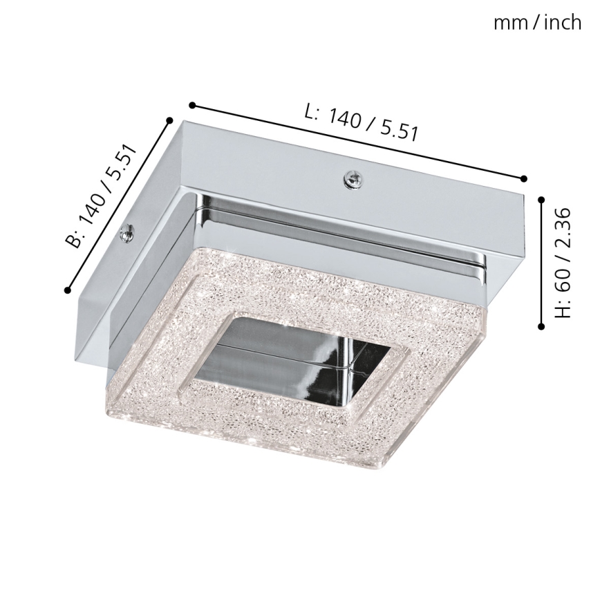 Eglo - LED Kristalna plafonjera 1xLED/4W/230V