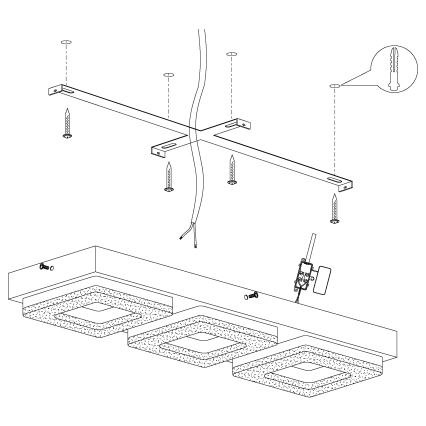 Eglo - LED Kristalna plafonjera 3xLED/4W/230V
