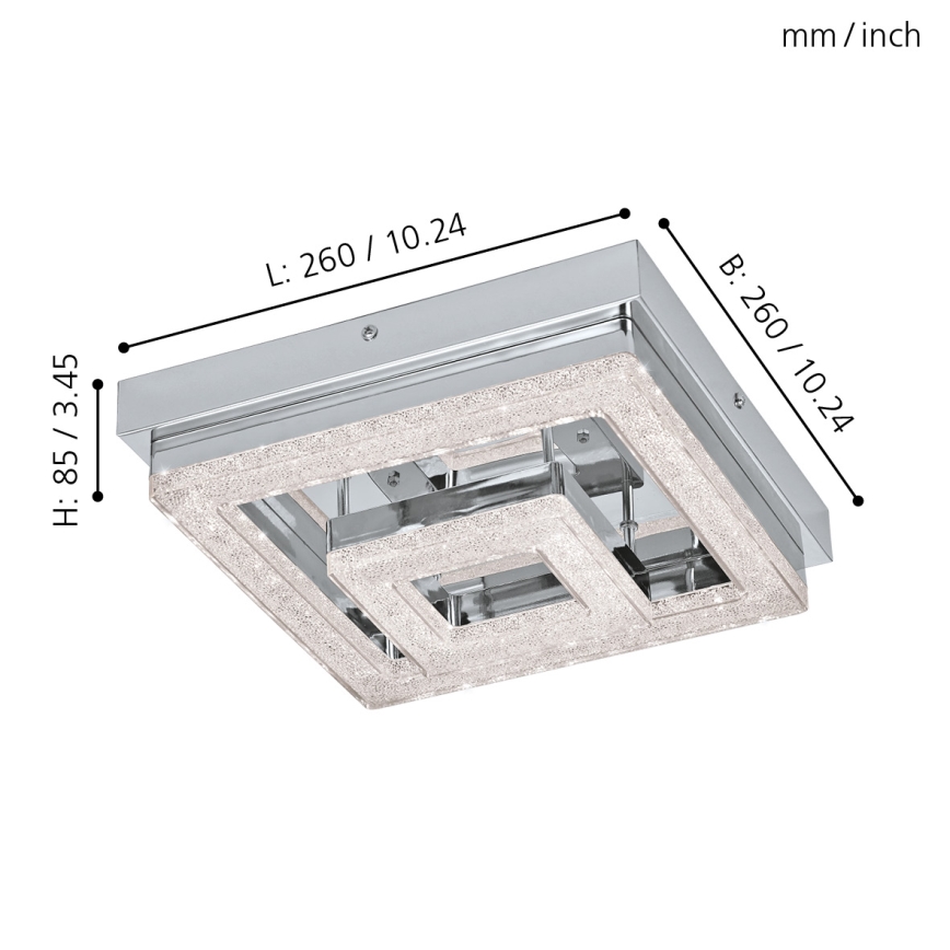 Eglo - LED Kristalna plafonjera LED/12W/230V