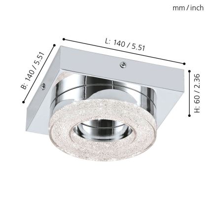 Eglo - LED Kristalna plafonjera LED/4W/230V