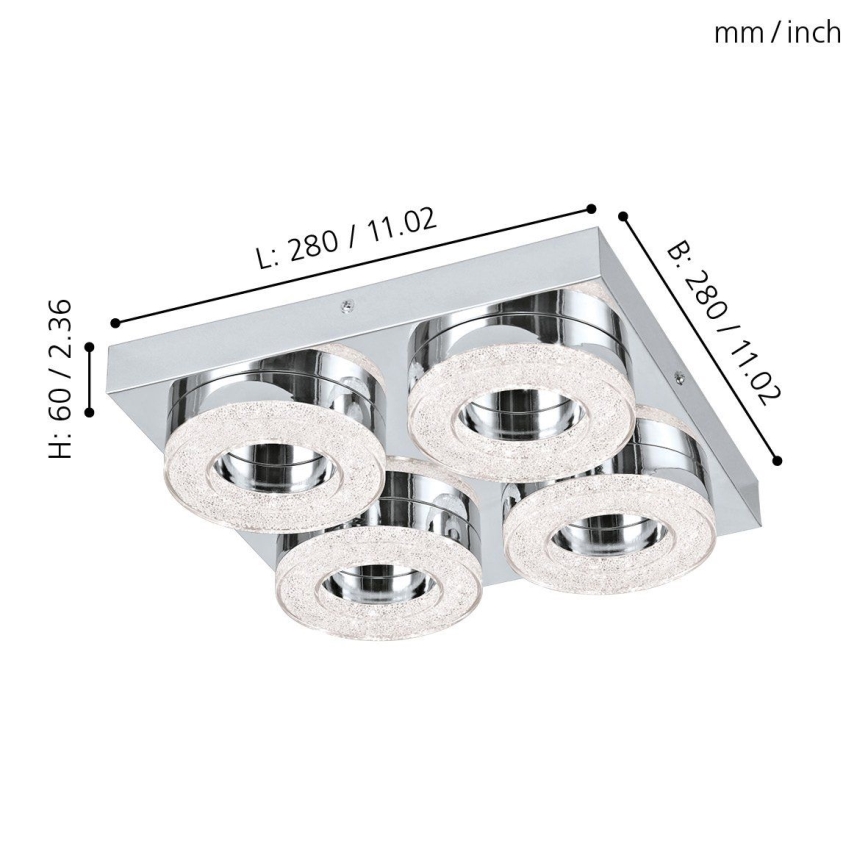 Eglo - LED Kristalna plafonjera 4xLED/4W/230V
