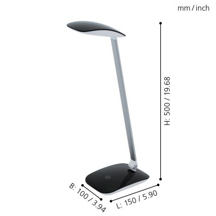 Eglo - LED stona lampa za prigušivanje 1xLED/4,5W/USB