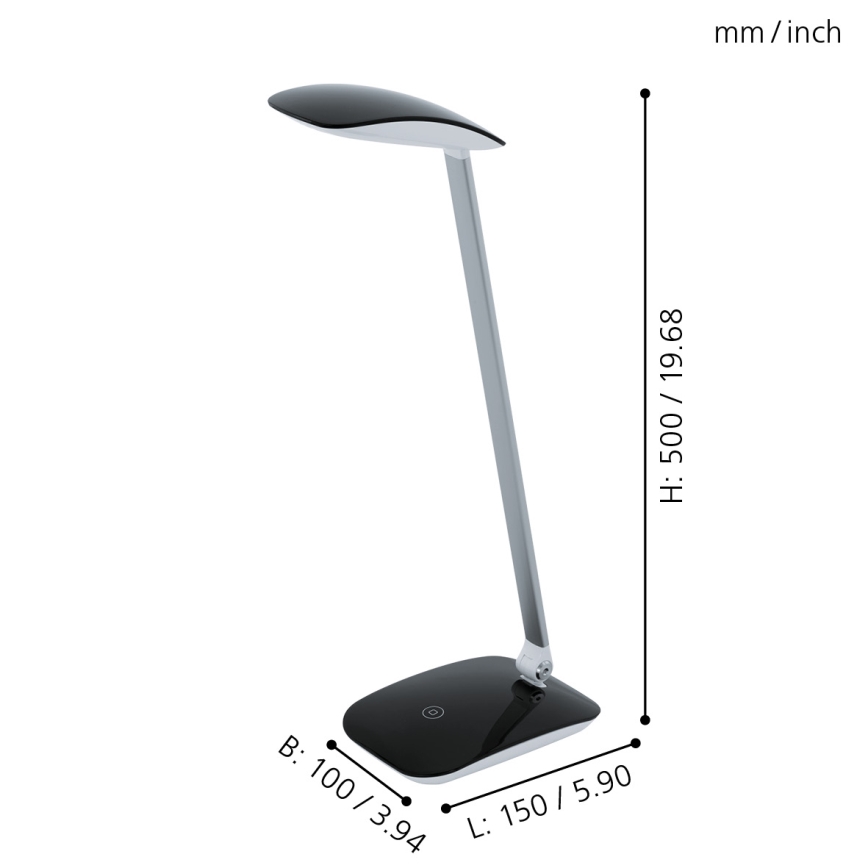 Eglo - LED stona lampa za prigušivanje 1xLED/4,5W/USB