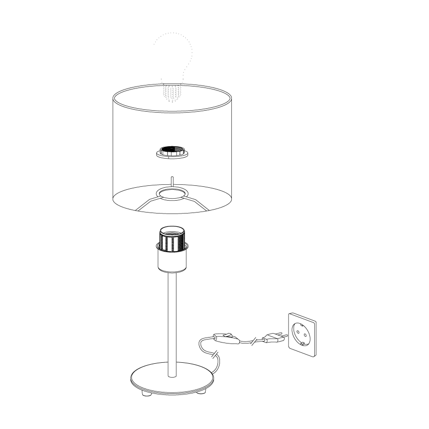 Eglo- Stona lampa 1xE14/40W/230V