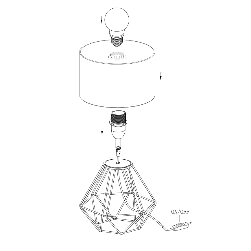 Eglo- Stona lampa 1xE14/60W/230V