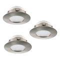Eglo 95809 - Set 3x LED Ugradbeno svetlo PINEDA 1xLED/6W/230V