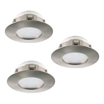 Eglo 95809 - Set 3x LED Ugradbeno svetlo PINEDA 1xLED/6W/230V