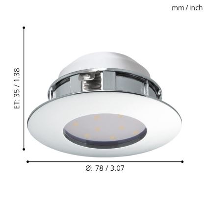Eglo - LED ugradna lampa 1xLED/4,9W/230V