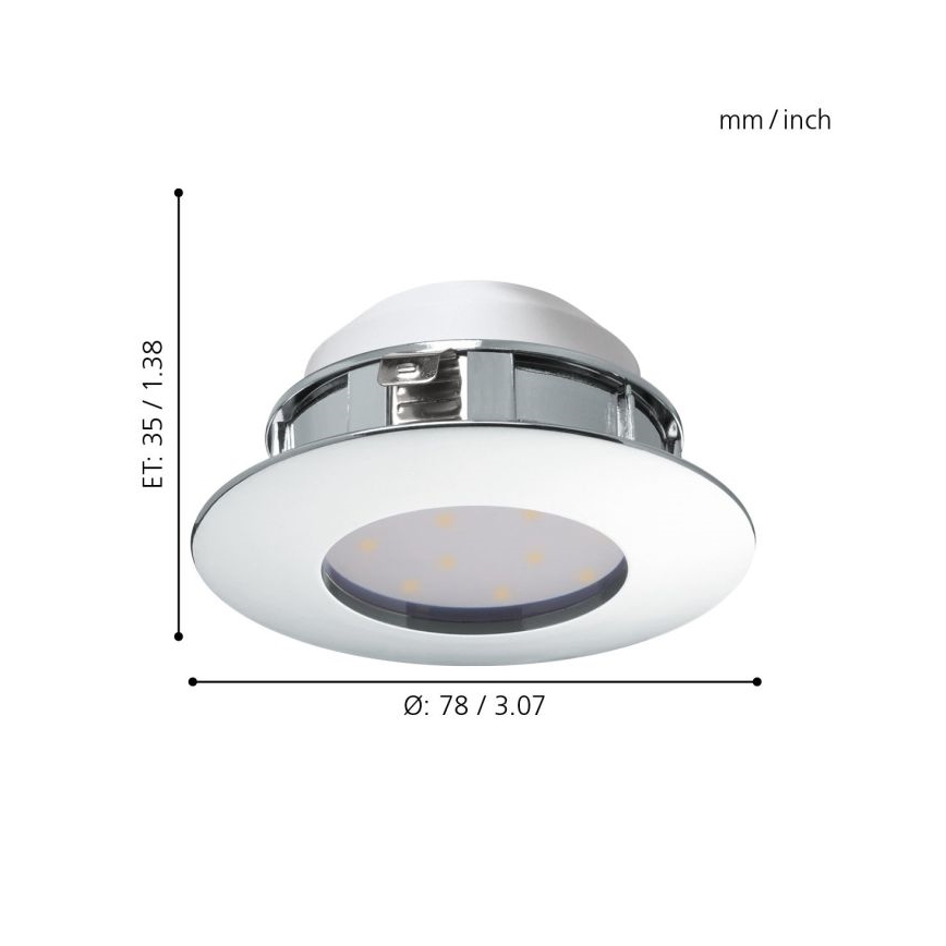 Eglo - Set 3x LED ugradna lampa PINEDA 1xLED/4,9W/230V